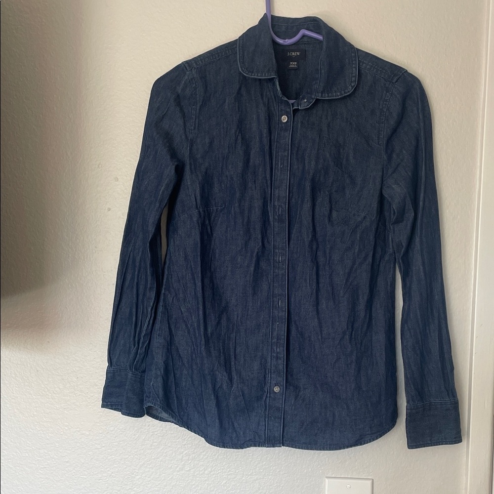 J. Crew Dark Blue Denim Shirt